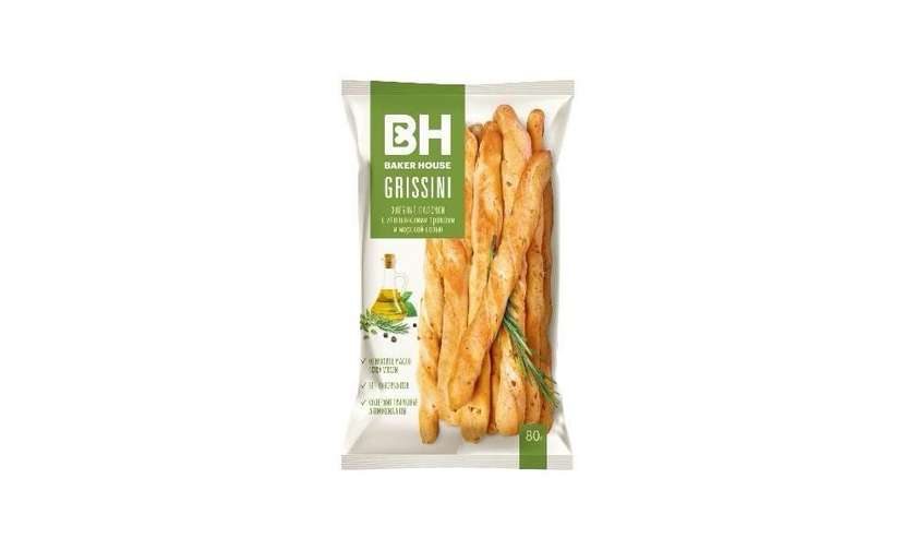 BH Baker House Grissini Bread Sticks with Italian Herbs and Sea Salt 80g