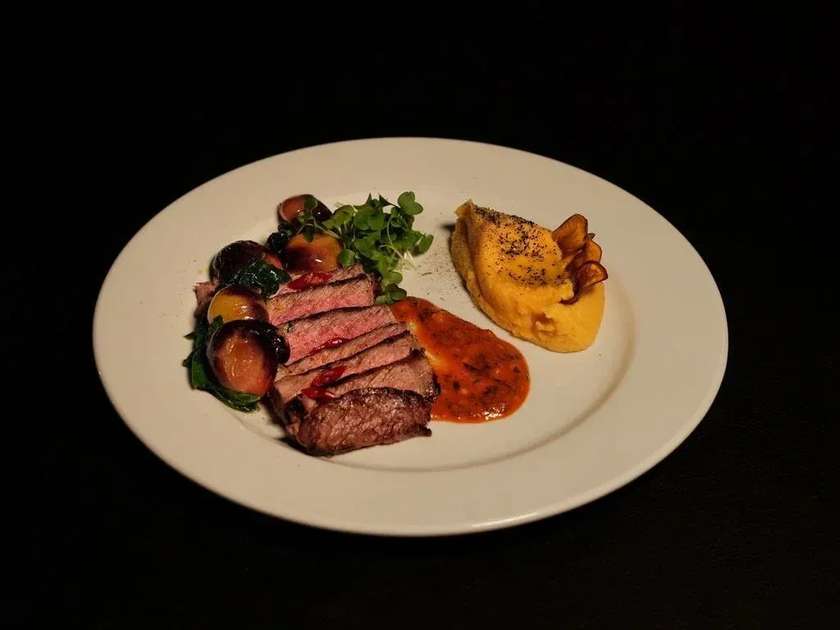 Ribeye Steak with Pumpkin Cream