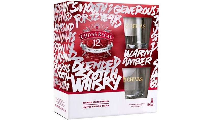 Chivas Regal 12 Year Old Whisky 0.7L 40% GB + 2 Glasses