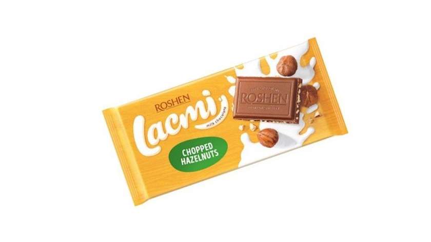 Roshen Lacmi Chocolate with Chopped Hazelnuts 90g