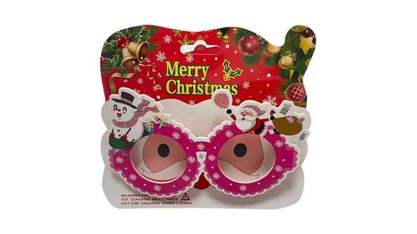 Merry Christmas Glasses (Pink)