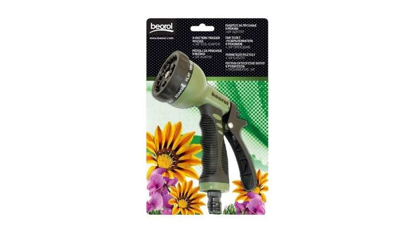 Beorol 9-Pattern Trigger Nozzle + 3/4'' Tool Adaptor