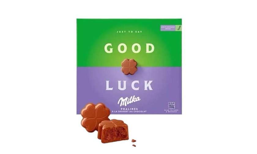Milka Good Luck Milk Chocolate With Cocoa Filling 110g