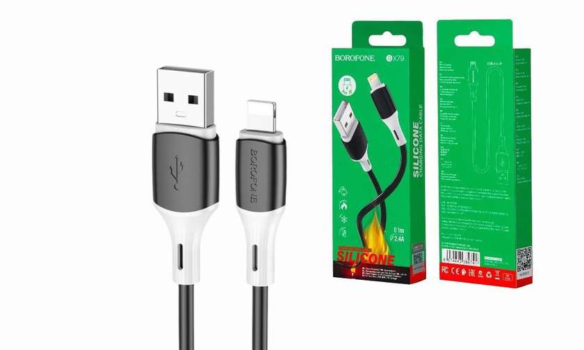 Borofone BX79 Cable USB to iPhone Black