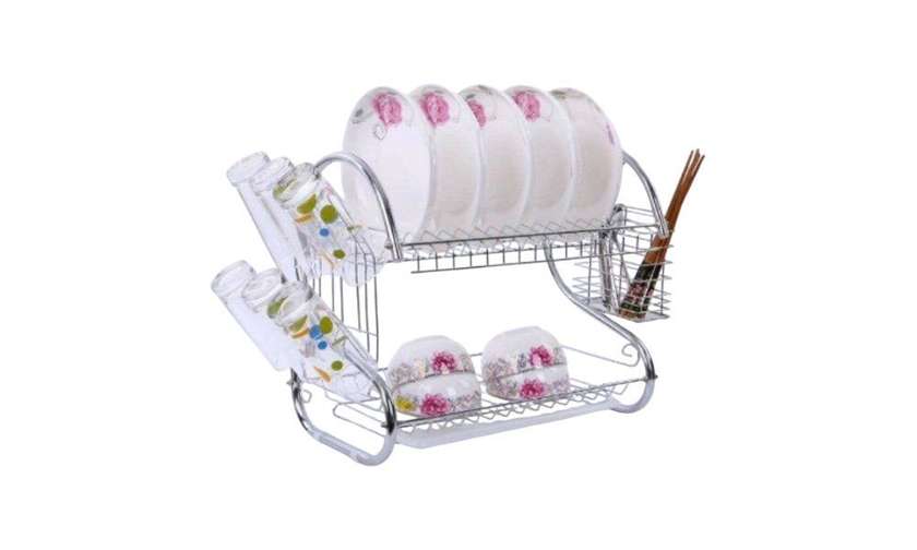 Plastic Double Shelf for Dishes