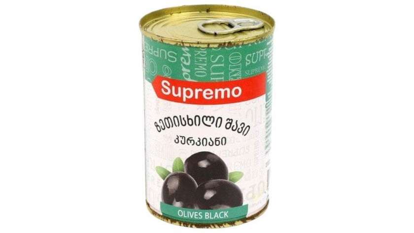Supremo Black Olives with Pits 425ml