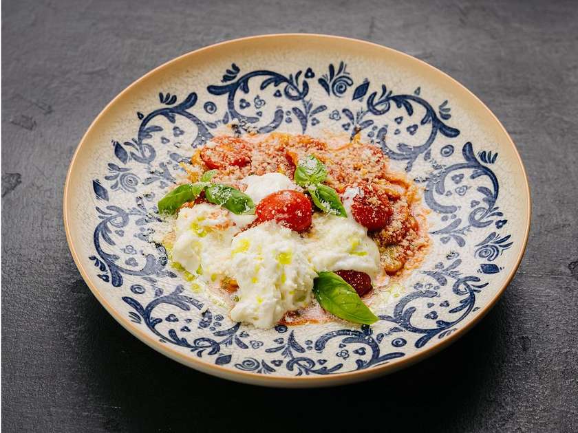 Pomodorini Pasta with Stracciatella
