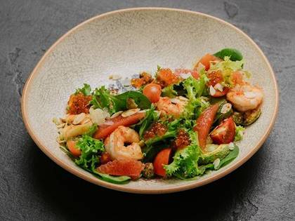 Shrimp and Red Caviar Salad