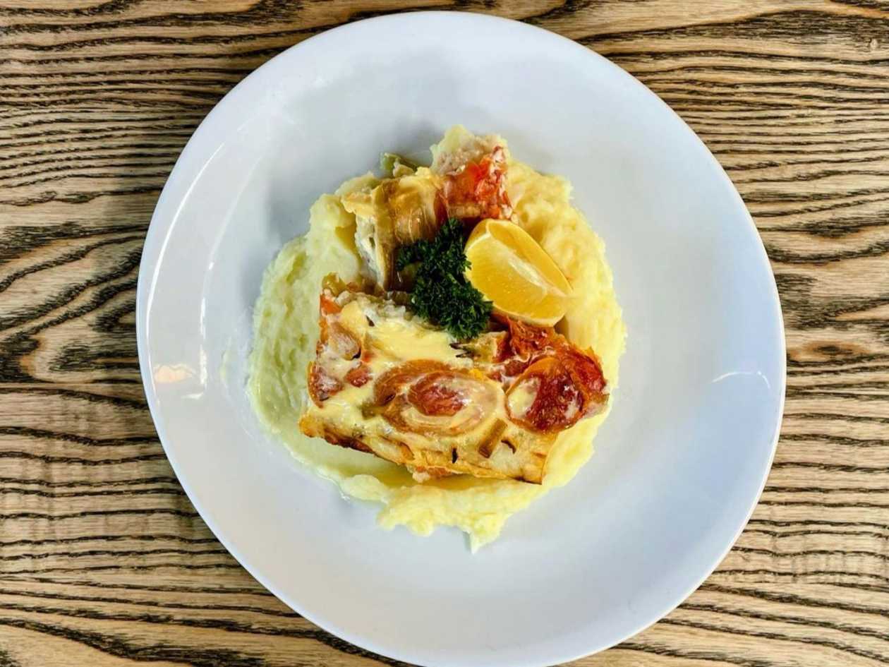 Zapečená tilápie se zeleninou