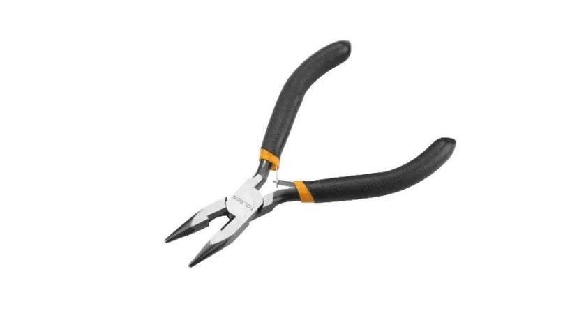 TOLSEN TOL457-10031 Mini Long Nose Pliers with Metal Rubber Handle 115mm