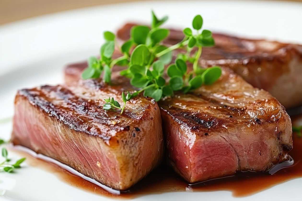 Filírovaný Hovězí Flank Steak Sous Vide