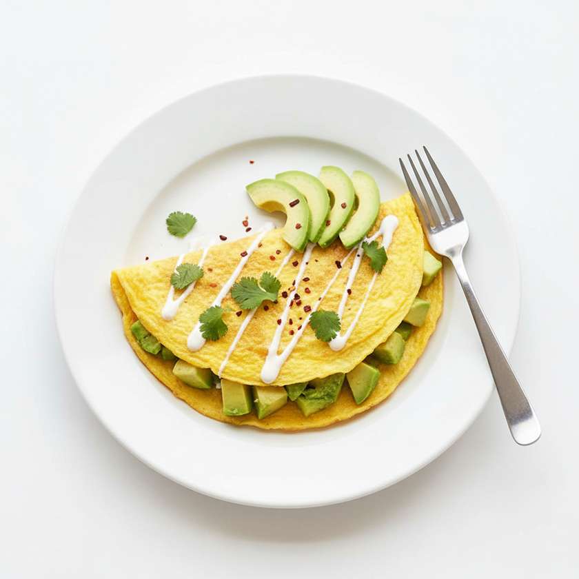 Avocado Cilantro Omelette