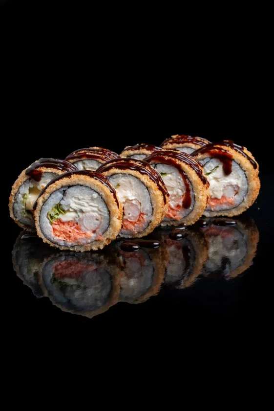 Fried Dor Blue with Salmon and Shrimp