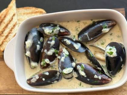 Mussels in Cream Sauce