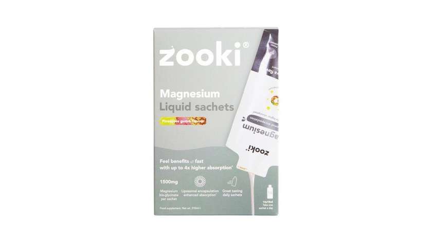 Zooki Magnesium Liquid Sachets Pineapple, Guava Flavour