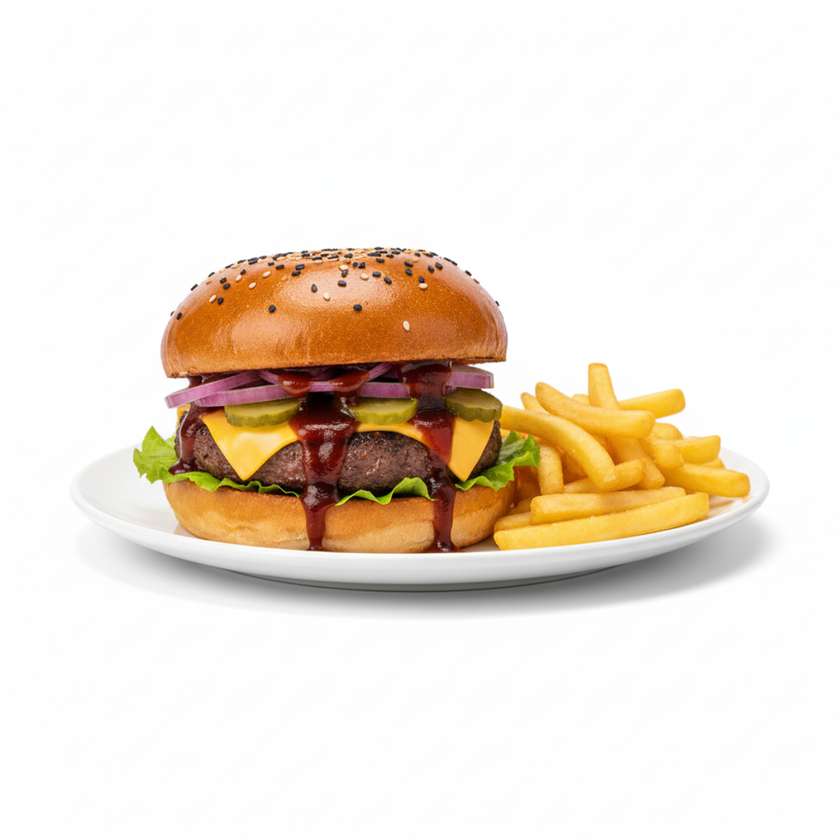 Beef Majklos Burger (Garbecue), Fries