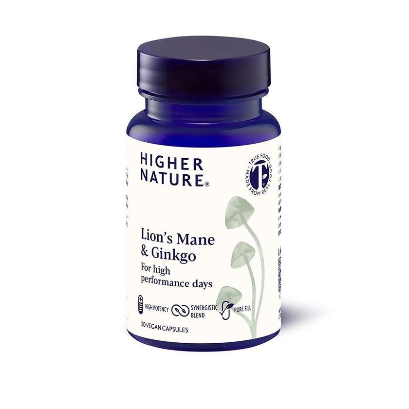 HIGHER NATURE LIONS MANE & GINKGO 30 CAPS