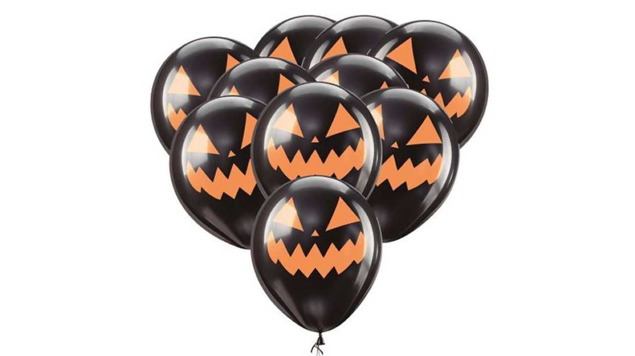 Black Pumpkin Balloons (10-pack)