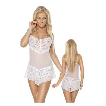 Transparent Mini Dress with Thong 6567, Size S/M