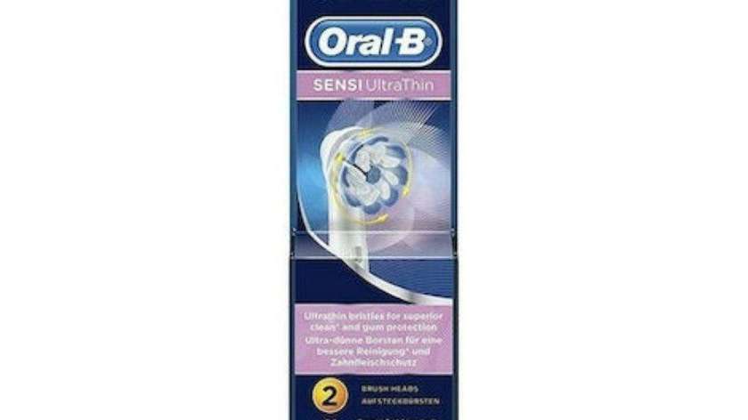Oral-B Sensi Ultra Thin Ανταλλακτικές Κεφαλές για Ηλεκτρική Οδοντόβουρτσα 2τμχ