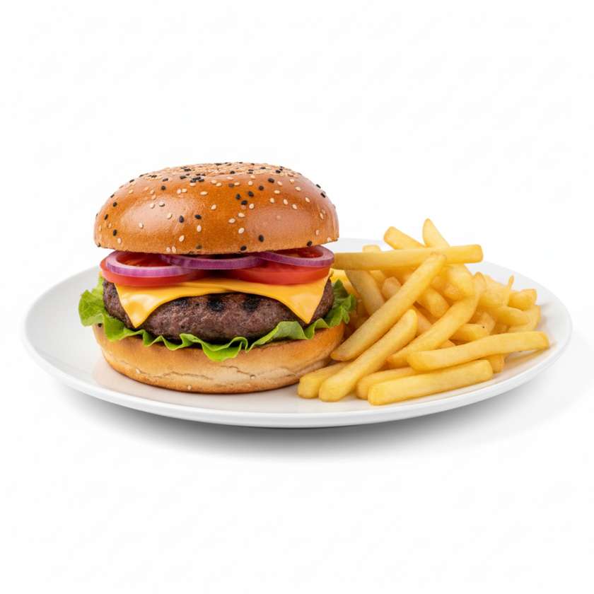 Beef Classic Burger, Fries