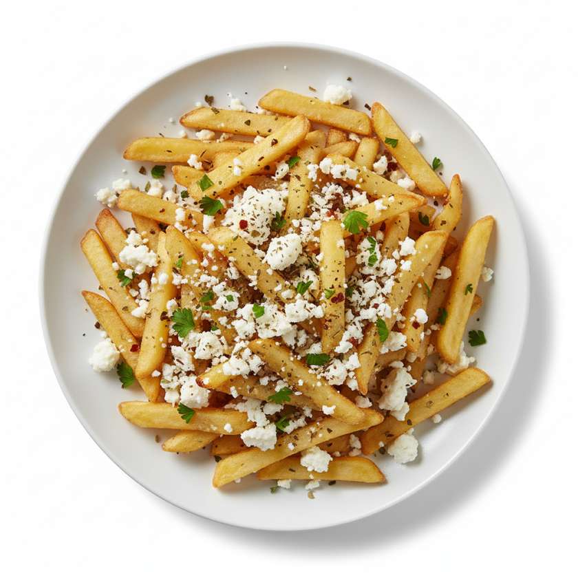 Hranolky po grécky s feta syrom