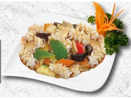 Cuttlefish with Bamboo Shoots and Mushrooms