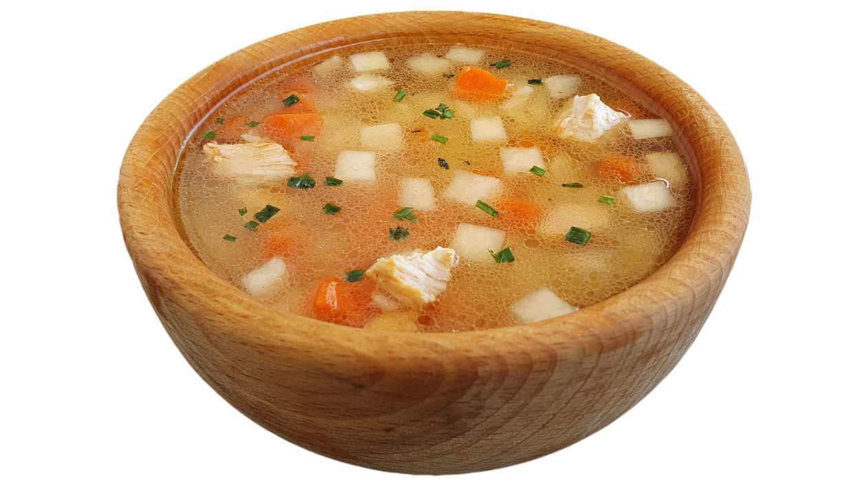 Kuřecí vývar s masem