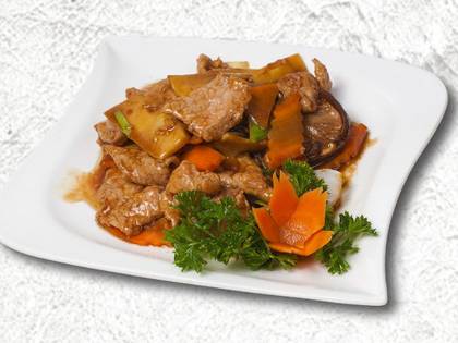 Pork with Bamboo and Mushrooms