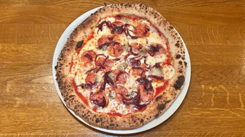 Salsiccia piccante with gorgonzola and mascarpone