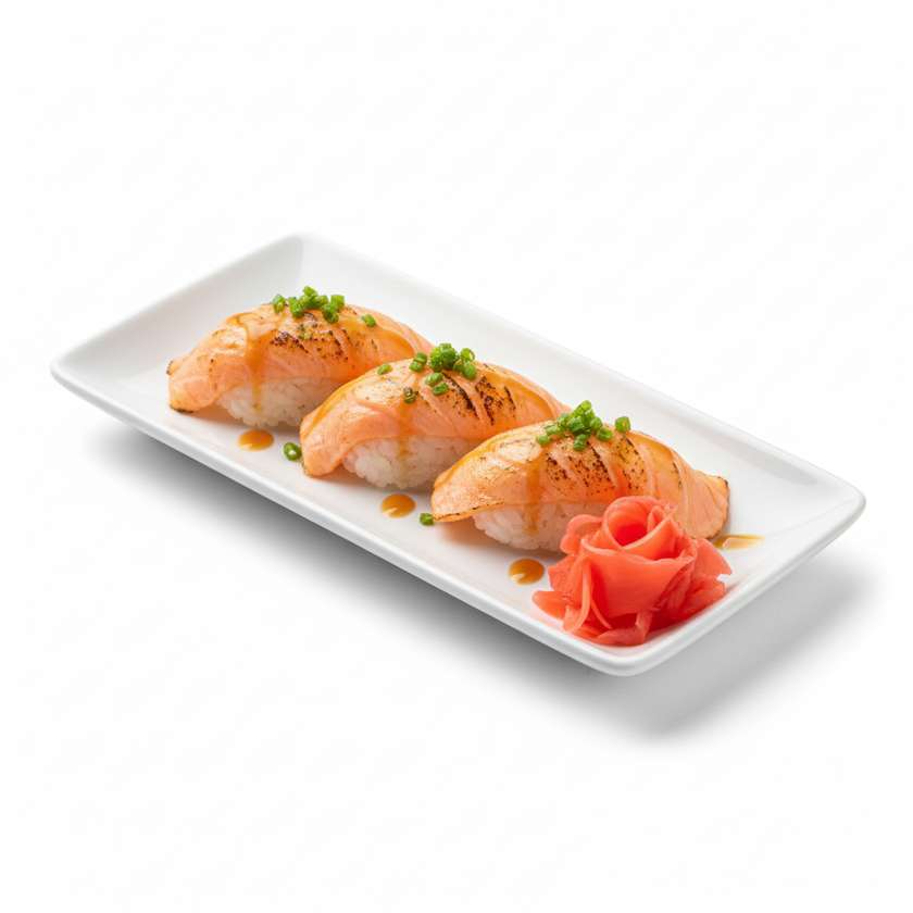 B5- Flambéed Salmon 4pcs