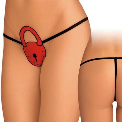 Women's Padlock String Thong Panties 6489, OS