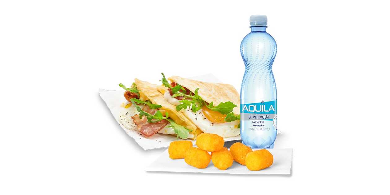 Snídaňové Qurrito menu