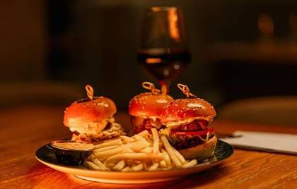Mini Burgers with Wavy Fries