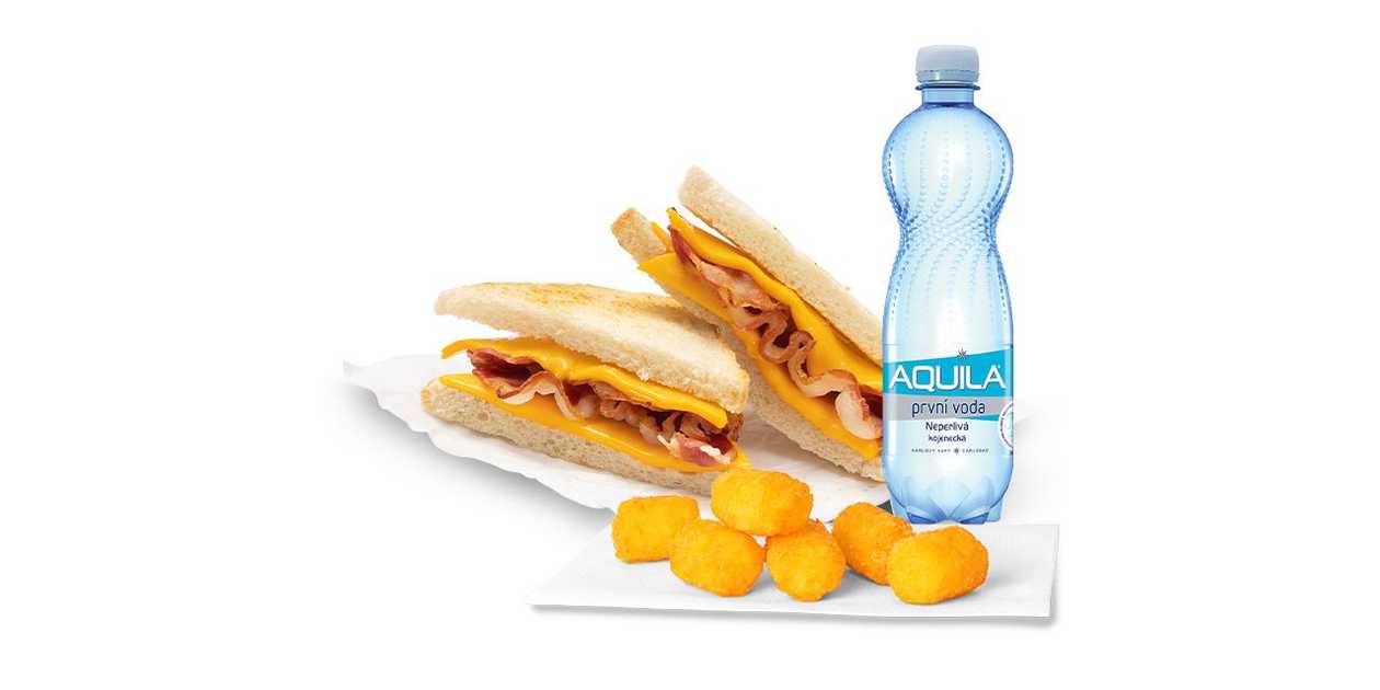 Toast sýr&slanina Menu