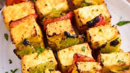 Paneer tikka shashlik