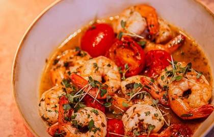 Shrimp in Butter and Lime Sauce