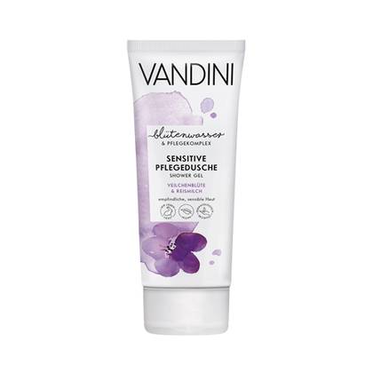 Vandini Sensitive Shower Gel for Sensitive Skin, Violet Flower and Rice Milk, 200ml