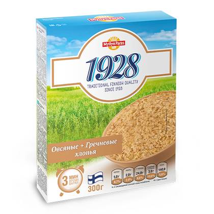 Milin Parasi - Milk-Free Cereal "1928" Oat and Buckwheat Flakes /1yr+/ 300g 2519