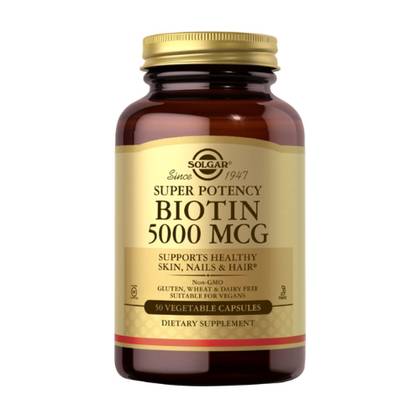 Solgar Biotin 5000 mcg Capsules, 50 count