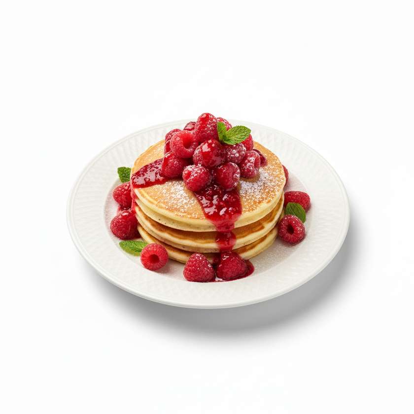 Palačinky s malinami