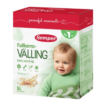 Semper - Milk Velling Multigrain Wheat and Rye Porridge /12 months+/ 725g 4370