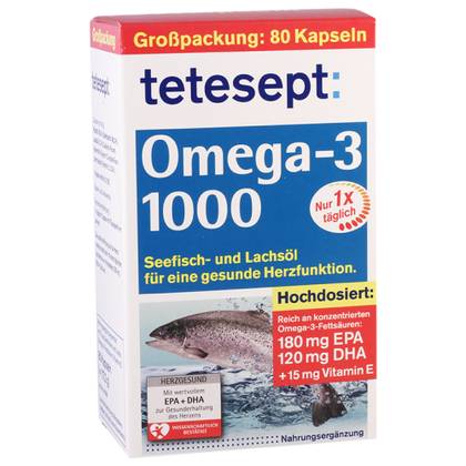 Omega-3 tetesept 1000mg capsules #80