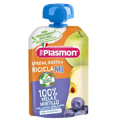 Plasmon Apple and Blueberry Pouch /6mo+/ 100g