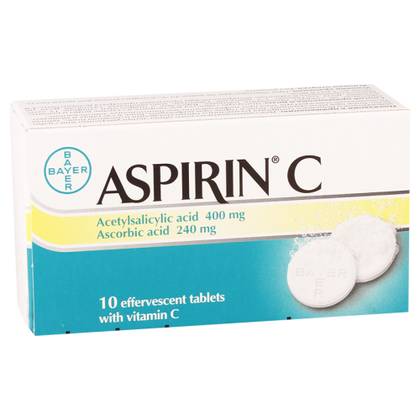 Aspirin C Effervescent Tablets 400mg+240mg #10