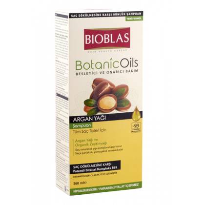 Bioblas Anti Hair Loss Shampoo with Argan Oil for All Hair Types 360ml