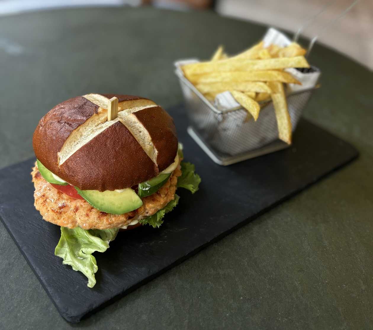 Homemade Salmon Burger