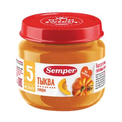 Semper - Pumpkin Puree /5mo+/ 80g 4607