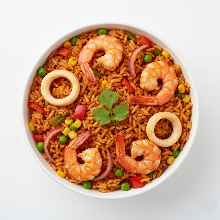 shrimp and squid jollof