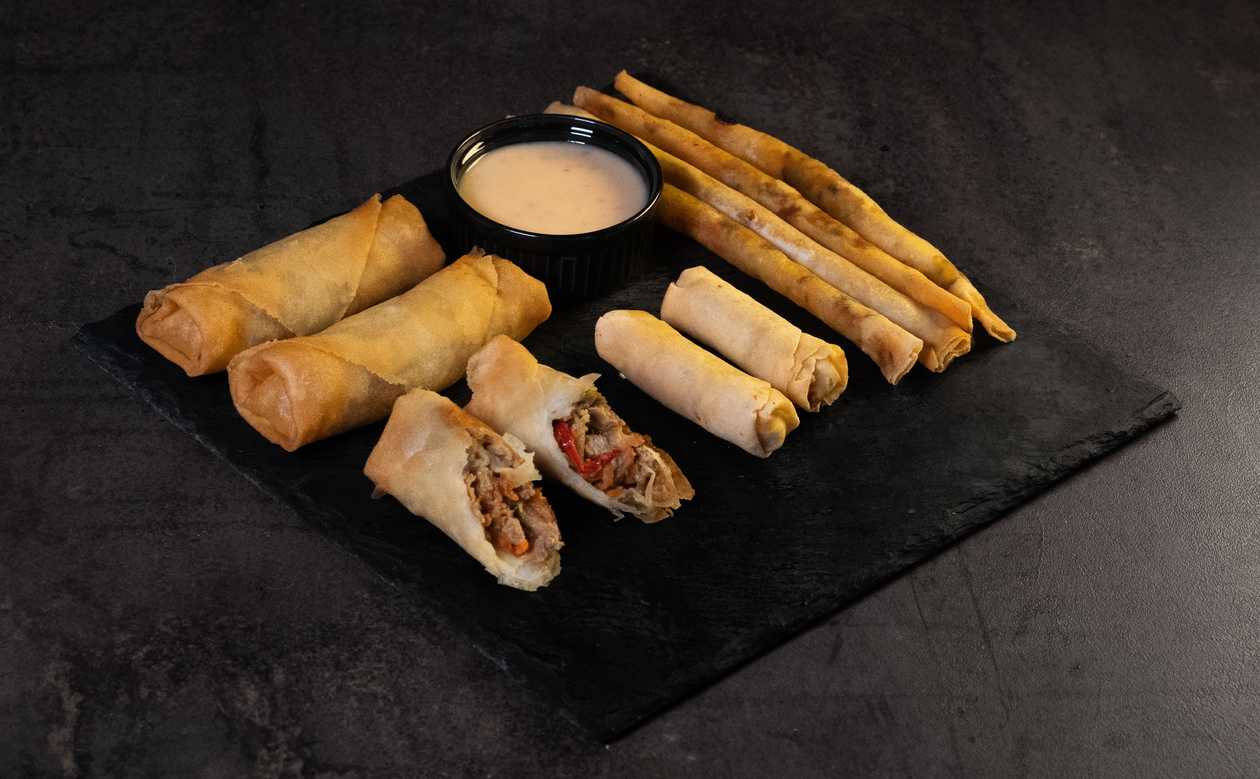 Party mix spring rolls